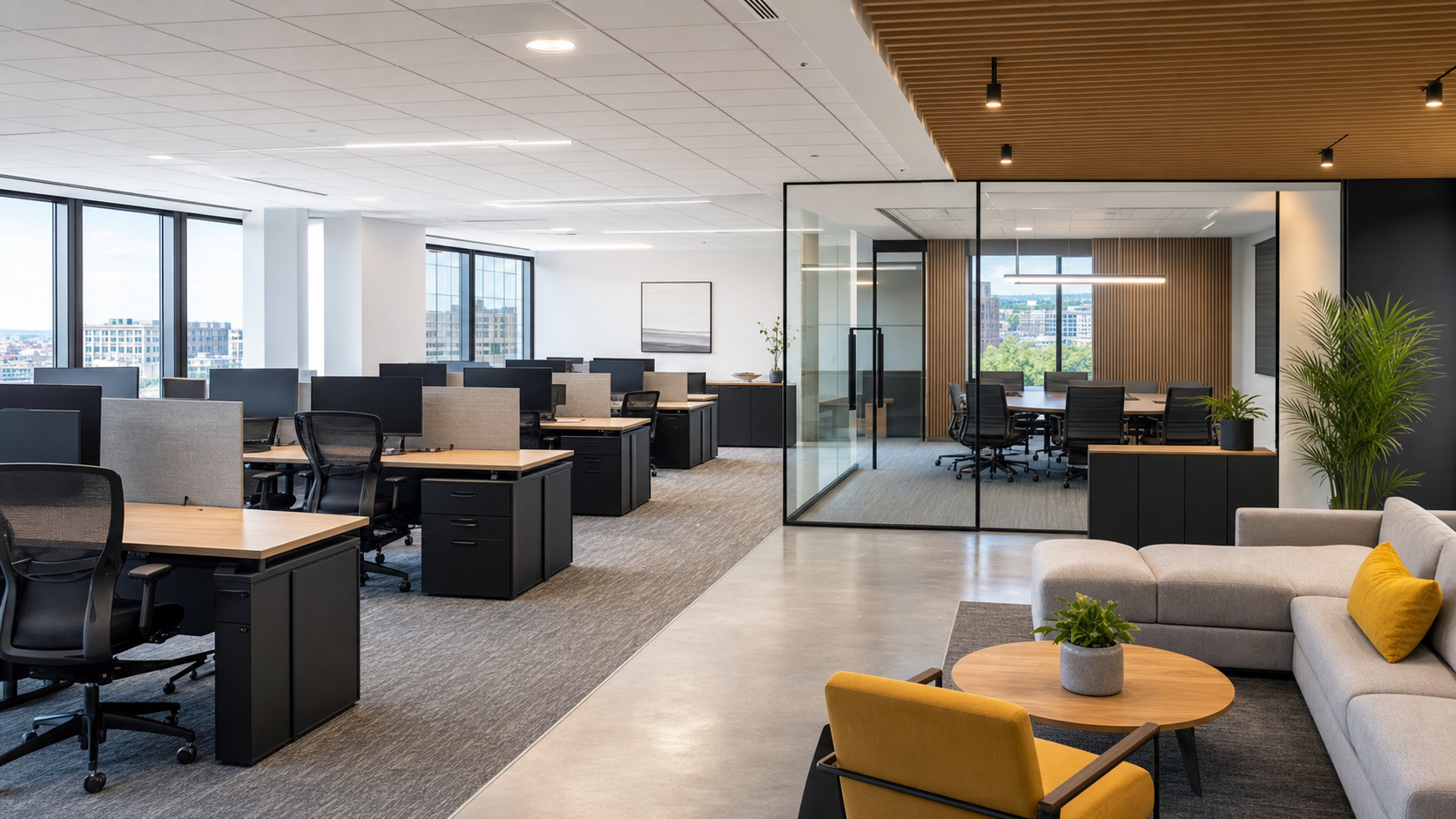 Completed commercial office furniture assembly project in Greater Boston