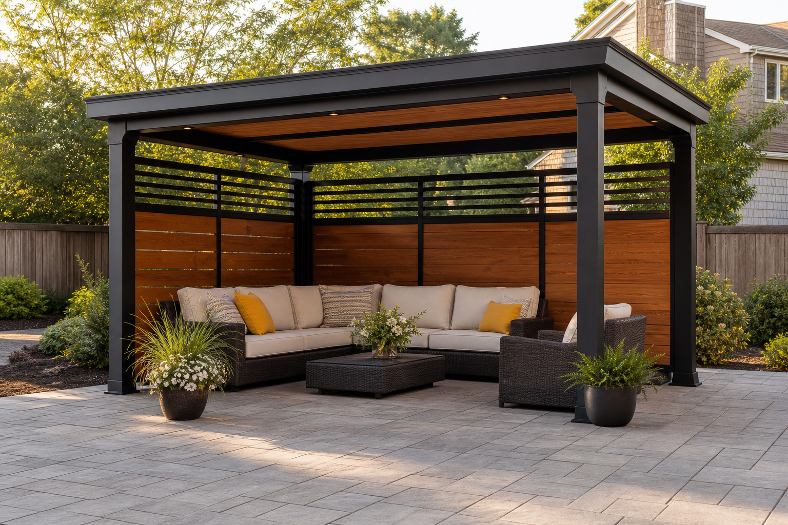Gazebo and pergola assembly example