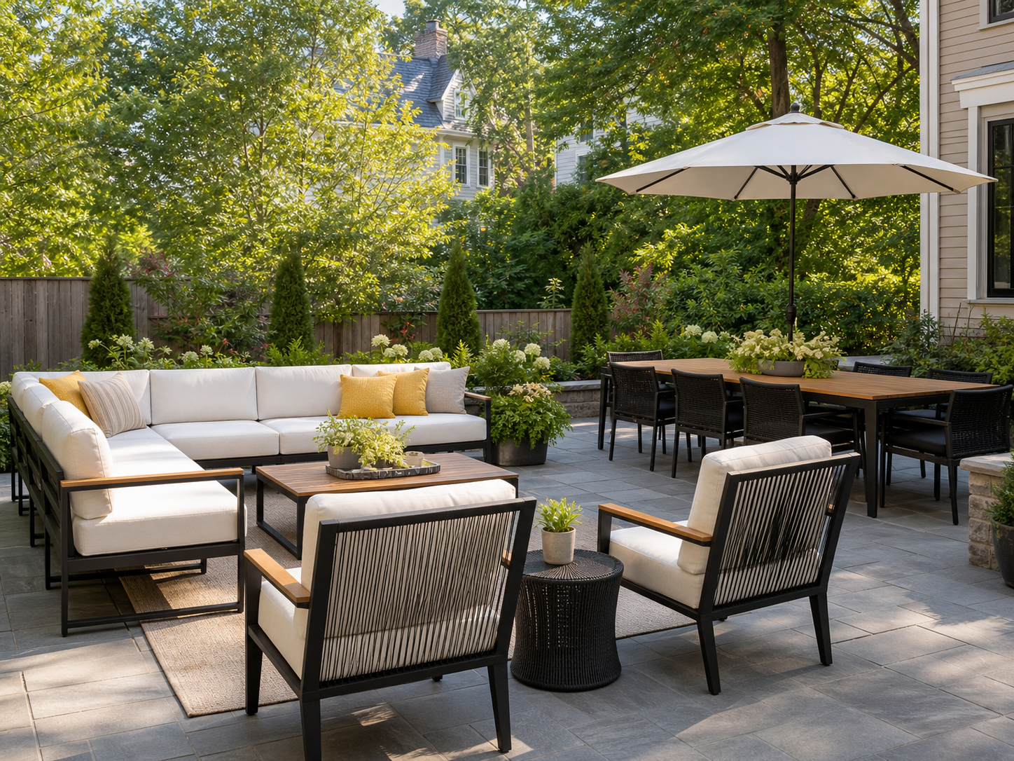 Outdoor patio furniture assembly example